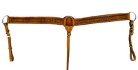 Hulara Top Grain Buff Leather Western Bridle and Breast Collar Set Tooled Headstall and Horse Breastcollar Western Tack Set Horse Breast Collar Western Bridle Sets Horse Headstall and Breast Collar - 3