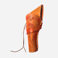 Hulara Genuine Leather Cross Draw Holster Gun Holder 22 .38/357 .44/45 Cal Revolver Western Rough Ri - 41