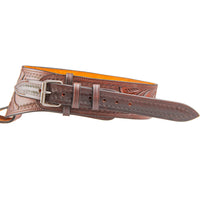 Hulara Full Grain DD Harness Buff Leather Western Gun Holster for Men Heritage Rough Rider 357 Magnum Holster Cowboy Gun Belt and Holster .38/.357 Cal Revolver Holster - 7