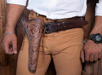 Hulara Western Tanned Leather Holster Fits the Colt Uberti Pietta Traditions Model 1851 1861 Navy 1860 Army Ruger Old Army Cowboy Holsters for Revolvers - 5