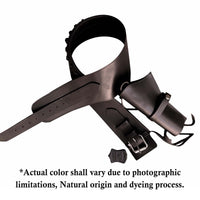 Hulara Full Grain DD Harness Buff Leather Western Gun Holster for Men - Heritage Rough Rider 357 Magnum Cowboy Gun Belt and Holster for .38/.357 Cal Revolver - 3