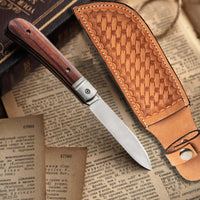 Hulara_Genuine Leather Case Handmade Real Leather Knife Sheaths With Belt Loop Pocket Knife Holder For Belt 4.7