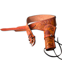 Hulara Genuine Leather Western Gun Belt Concealed Carry Gun Holster Belt for Men Women Cowboy Costume Revolver Holster Pistol Tactical Hoslter - 9