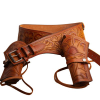 Hulara Leather Western Gun Holster Belt Full Grain Buff  Heritage Rough Rider Gun Belt Cowboy Holster Ruger Wrangler Hol