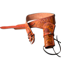Hulara Leather Western Gun Holster Belt Full Grain Buff  Heritage Rough Rider Gun Belt Cowboy Holster Ruger Wrangler Hol