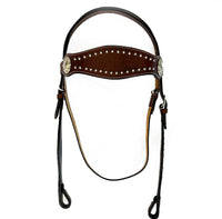 Hulara Top Grain Buff Leather Western Bridle and Breast Collar Set Tooled Headstall and Horse Breastcollar Western Tack Set Horse Breast Collar Western Bridle Sets Horse Headstall and Breast Collar - 2