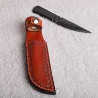 Hulara_Genuine Leather Case Handmade Real Leather Knife Sheaths With Belt Loop Pocket Knife Holder For Belt 4.7