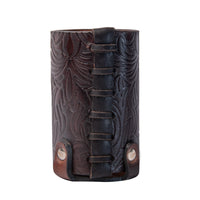 Hulara Beer Holder Full Grain Buff Leather Beer Holster Bottle Holster for Men Cowboy for Travel/Outdoor Beer Bottle Holder Belt Buckle - 2