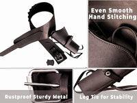 Hulara Full Grain DD Harness Buff Leather Western Gun Holster for Men - Heritage Rough Rider 357 Magnum Cowboy Gun Belt and Holster for .38/.357 Cal Revolver - 19