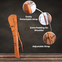 Hulara Real Leather Rifle Scabbard for Lever Action Rifle Case Shotgun Scabbard Carved Saddle Scabbard For Henry Big Boy Rifle With Padded Interior Protection (Brown_2, Solid) - 6