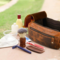Hulara Travel Toiletry Bag, Unisex Water-Resistant Travel Kit, Portable Shaving & Cosmetics Organizer Pouch for Men & Women - Make up Kit Compact Bathroom Essentials Unisex Dopp Kit - 6