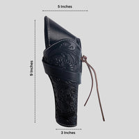 Hulara Genuine Leather Cross Draw Holster Gun Holder 22 .38/357 .44/45 Cal Revolver Western Rough Ri - 31
