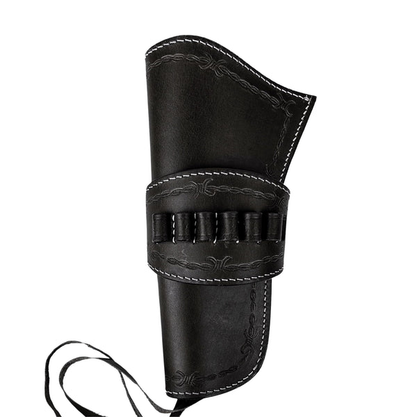 Hulara Leather Western Gun Holster for .22 Caliber Revolver – Fits 4" to 6" Barrel – Cowboy Style Belt Holster for Heritage Rough Rider