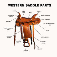 Hulara Western Saddle Tooled Genuine Leather Horse Saddle Carved Comfy Seat Size 14 Inch to 18 Inch Western Saddle for Horses Barrel Racing Saddle - 2