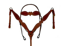 Hulara Top Grain Buff Leather Western Bridle and Breast Collar Set Tooled Headstall and Horse Breastcollar Western Tack Set Horse Breast Collar Western Bridle Sets Horse Headstall and Breast Collar