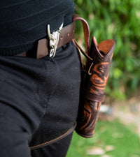 Hulara Leather Western Gun Holster Heritage Rough Rider .Colt SAA Wrangler Single Six Vaquero Uberti Cattleman Cowboy Holsters for 4.75" and 5.5" Barrel Revolvers - 6