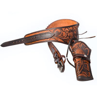 Hulara Full Grain DD Harness Buff Leather Western Gun Holster Belt for Men Heritage Rough Rider 357  - 18