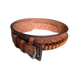 Hulara Full Grain Buff Leather Ammo Belt 22 Cartridge Belt Western Ammo Case Bullet Ammo Loops for Men