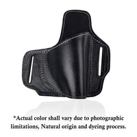 Hulara OWB Leather Pancake Holster - 2 Slot for Glock 17 & 1911, Right-Hand - 4