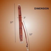 Hulara Western Carved Leather Rear Flank Back Saddle Girth Cinch Belt with Bucking Strap Comfytack |Premium Flank Cinch Belt Leather Horse Girth, Brown - 3