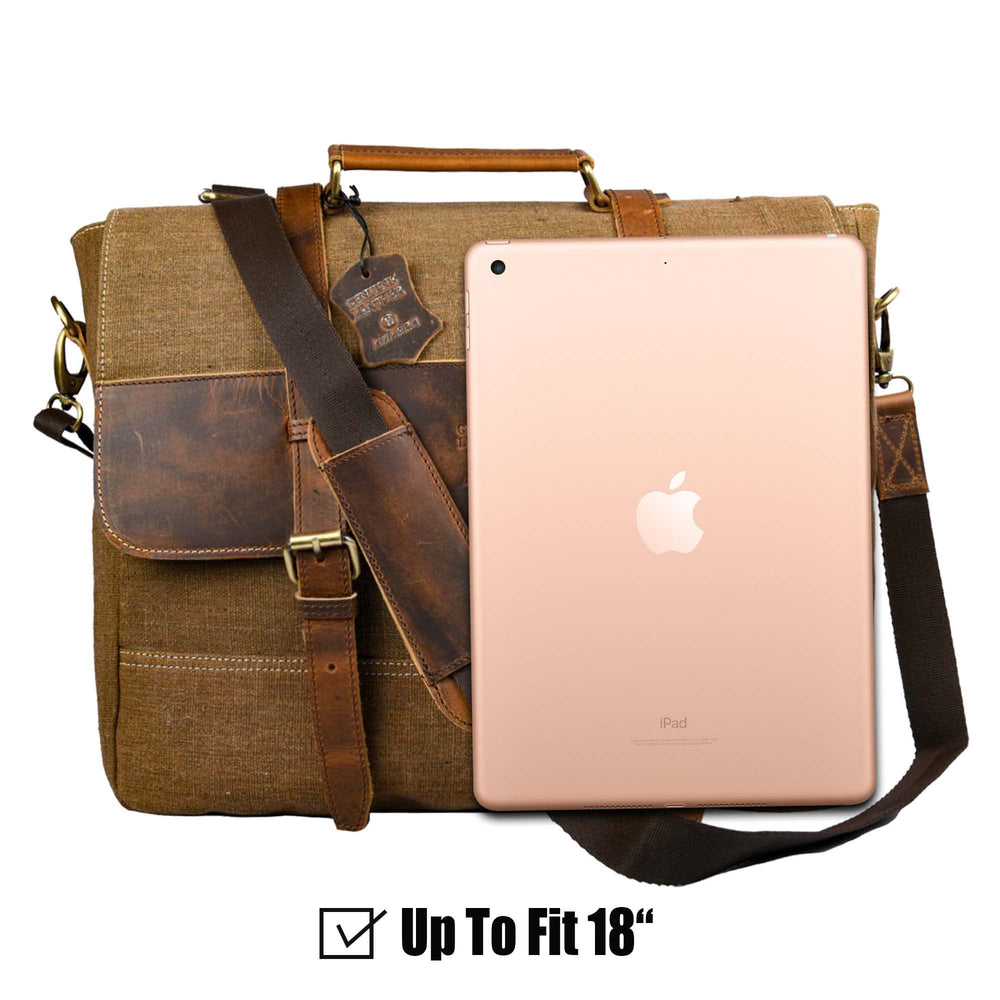Hulara Full Grain Buff Leather Messenger Bag For Men And Women Shoulder Bags For Business|Travel|Off - 5