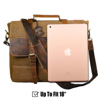 Hulara Full Grain Buff Leather Messenger Bag For Men And Women Shoulder Bags For Business|Travel|Off - 5