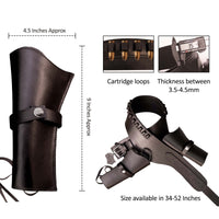 Hulara Genuine Leather Western Gun Belt Concealed Carry Gun Holster Belt for Men Women Cowboy Costume Revolver Holster Pistol Tactical Hoslter - 9