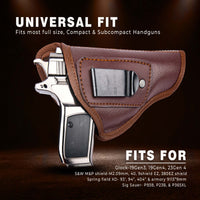 Hulara Leather IWB Holsters for Concealed Carry for Glock 42 Holster Fits 1911 Holster Taurus 738 Holster Right-Hand Men/Women Pistol Holster - 7