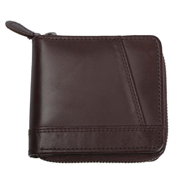 Hulara Cowhide NDM Leather RFID Wallet For Men Slim Wallet For Men RFID Blocking Bifold Mens Wallet With ID Window Zipper & Card Holders Mens Leather Wallet