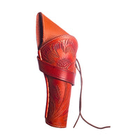 Hulara Genuine Leather Cross Draw Holster Gun Holder 22 .38/357 .44/45 Cal Revolver Western Rough Ri - 46