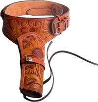 Hulara Full Grain DD Harness Buff Leather Western Gun Holster for Men Heritage Rough Rider 357 Magnu - 16