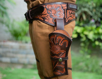 Hulara Full Grain DD Harness Buff Leather Western Gun Holster for Men Heritage Rough Rider 357 Magnum Holster Cowboy Gun Belt and Holster .38/.357 Cal Revolver Holster. - 8