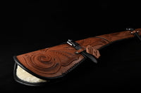 Hulara_ Western Genuine Leather Rifle Scabbard Hand Tooled Gun Case Shotgun Barrel Sleeve Hardcase Saddle… (Brown) - 5