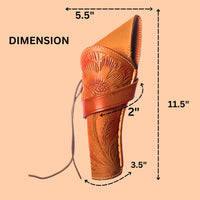 Hulara Genuine Leather Cross Draw Holster Gun Holder 22 .38/357 .44/45 Cal Revolver Western Rough Ri - 43