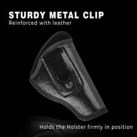 Hulara Leather IWB Holsters for Concealed Carry for Glock 42 Holster Fits 1911 Holster Taurus 738 Ho - 8