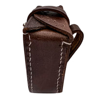 Hulara Top Grain Buff Leather Slingshot Ammo Holder Bag Storage Gun Ammo Case Brown with Belt Loop & Metal Closure Ammunition Pouch for Hunting... - 4