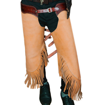 Hulara Suede Leather Western Cowboy Chaps for Men/Womens Chaps Hunting Protective with Yoke Set