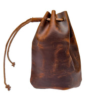 Hulara-Genuine Cowhide Leather Drawstring Shell Pouch Shotgun Ammo Storage Pouch Rifle Ammunition Am - 6