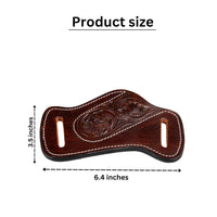 Leather Knife Sheath for Belt Pocket Folding Knife Holder Compact Draw Knifes Carrier EDC Leather Sheath for Folding Knife Holster - 3
