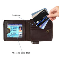 Hulara Cowhide NDM Leather RFID Wallet For Men Slim Wallet For Men RFID Blocking Bifold Mens Wallet  - 4