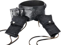 Hulara Full Grain Buff Leather 22 Caliber Western Holster for Heritage Rough Rider, Gun Belt, Cowboy, Wrangler, 22 Revolver (Black Right Side, Size-2(38-40 Inch)) - 10