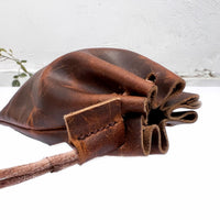 Hulara-Genuine Cowhide Leather Drawstring Shell Pouch Shotgun Ammo Storage Pouch Rifle Ammunition Am - 8