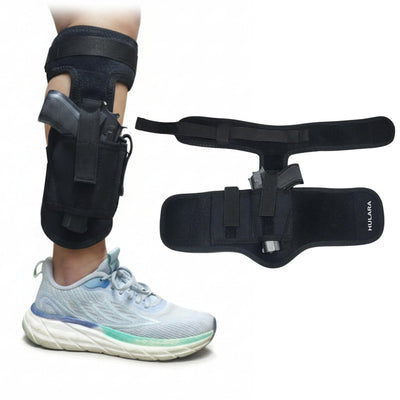 Hulara Ankle Holster for Deep Concealment Inside Boot Holster Fits Glock 43 26 19, Ruger LCP, SIG P365,P238, Springfield, Shield 9mm, Bodyguard 380 & Similar Models with Magazine Pouch
