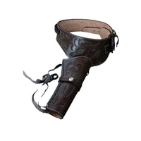 Hulara Full Grain DD Harness Buff Leather Western Gun Holster for Men Heritage Rough Rider 357 Magnum Holster Cowboy Gun Belt and Holster .38/.357 Cal Revolver Holster - 10