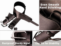Hulara Genuine Leather Western Gun Belt Concealed Carry Gun Holster Belt for Men Women Cowboy Costume Revolver Holster Pistol Tactical Hoslter - 3