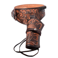 Hulara Full Grain DD Harness Buff Leather Western Gun Holster Belt for Men Heritage Rough Rider 357  - 17