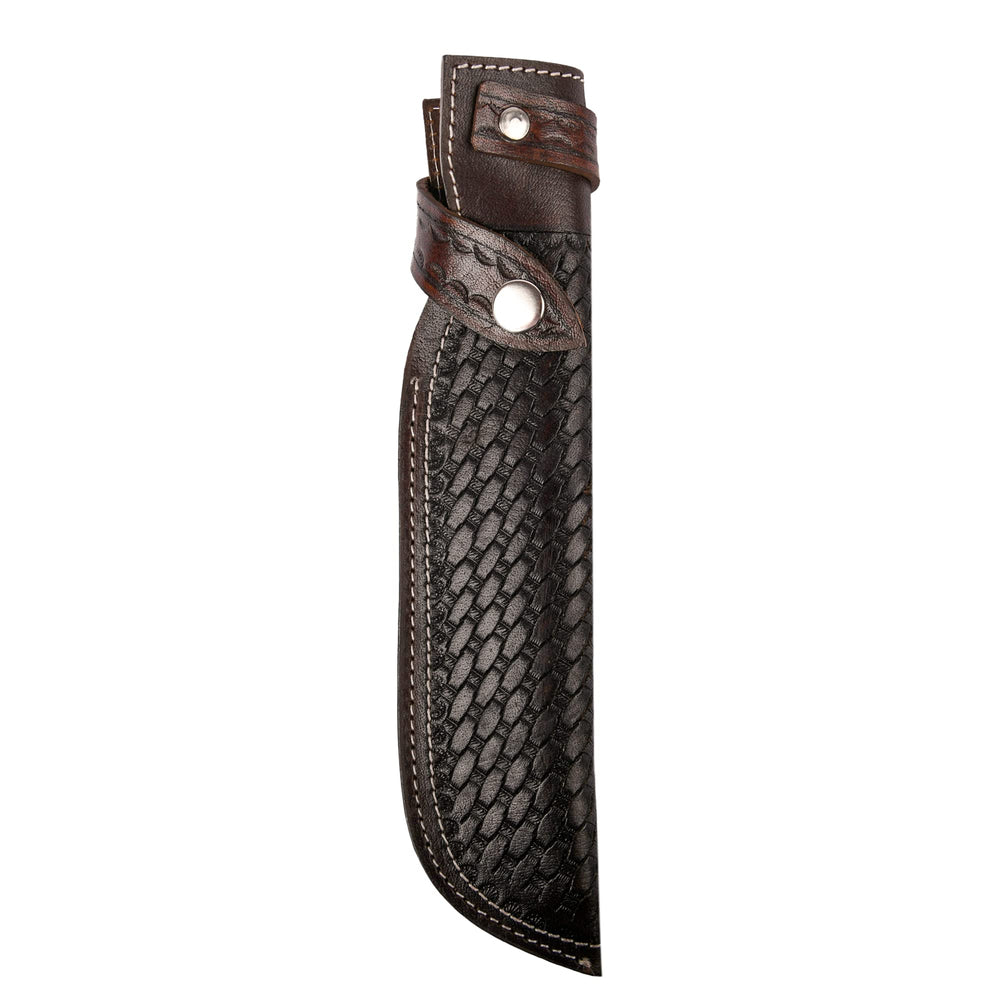Hulara Genuine Leather Knife Sheath Handmade Real Leather Knife Sheath with Belt Loop Pocket Knife Sheath for Belt 8 Inch App