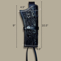Hulara Leather Western Gun Holster Heritage Rough Rider .Colt SAA Ruger Wrangler Single Six Vaquero Uberti Cattleman Cowboy Holsters for 4.75" and 5.5" Barrel Revolvers Heritage Holster. - 8
