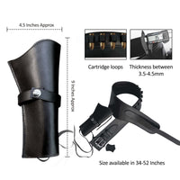 Hulara Genuine Leather Western Gun Belt Concealed Carry Gun Holster Belt for Men Women Cowboy Costum - 43
