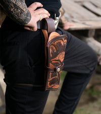 Hulara Leather Western Gun Holster Heritage Rough Rider .Colt SAA Wrangler Single Six Vaquero Uberti Cattleman Cowboy Holsters for 4.75" and 5.5" Barrel Revolvers - 6